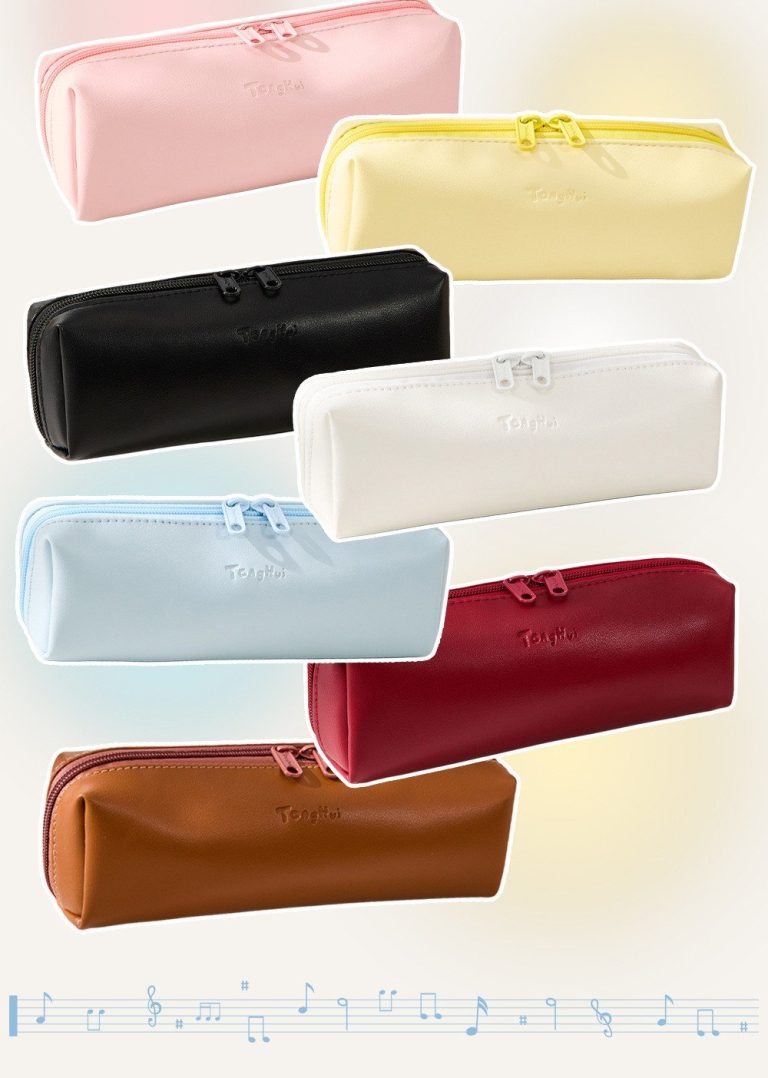 PU Pencil Case with Debossed Text